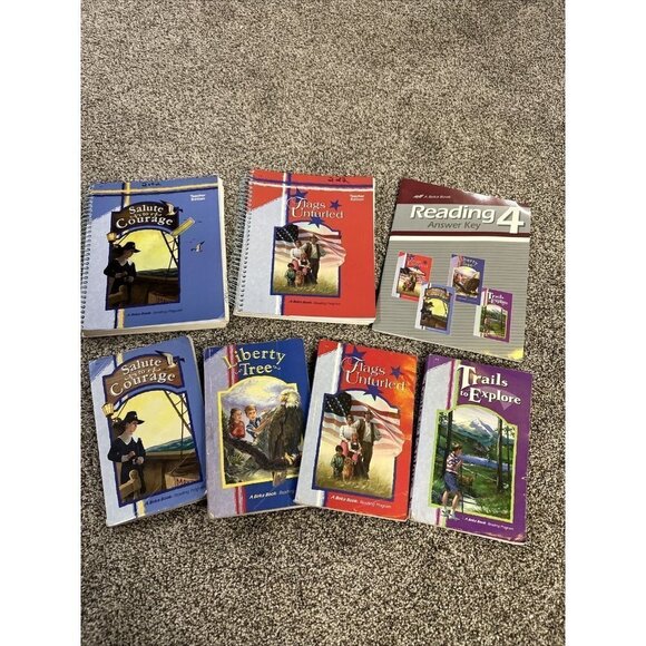 Abeka 4th grade Readers set of 7 books Christian Homeschool Curriculum Bible - Picture 1 of 5